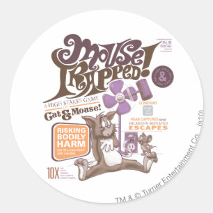 Sticker Rond Tom et souris de Jerry emprisonnée