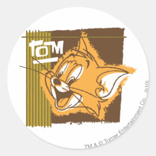 Sticker Rond Tom Joyeux Visage