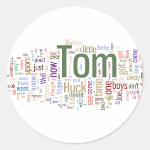 Sticker Rond Tom Sawyer Mot Cloud
