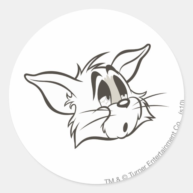 Sticker Rond Tom Sleepy Chat (Devant)