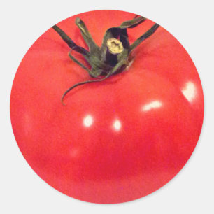 Sticker Rond Tomate Rouge Coloré 4Joe