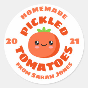 Sticker Rond Tomates marinées maison