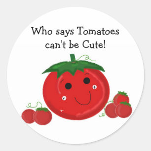 Sticker Rond Tomates mignonnes