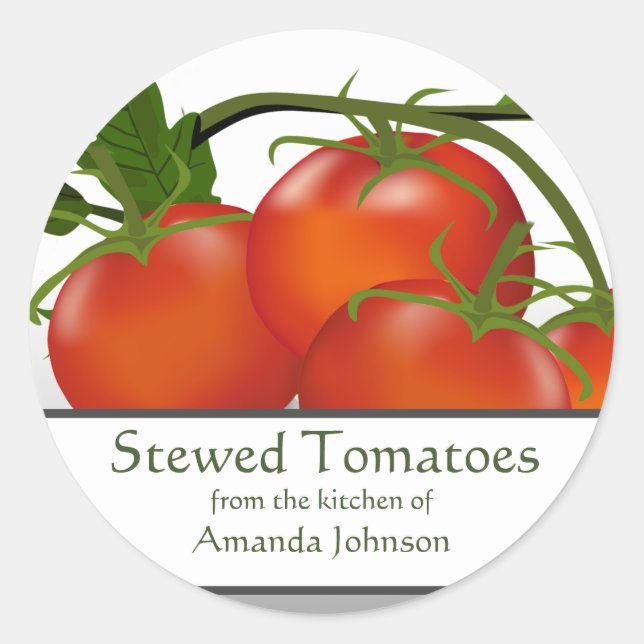 Sticker Rond Tomates râpées (Devant)