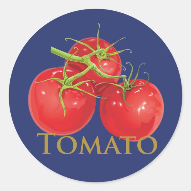 Sticker Rond Tomates rouges à sucer (Devant)