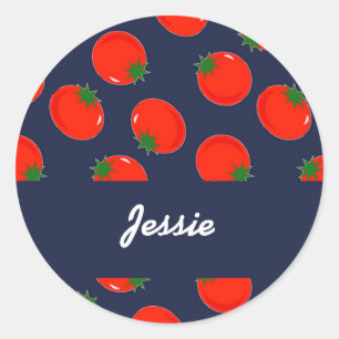 Sticker Rond tomates rouges sur le bleu