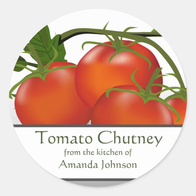 Sticker Rond Tomato Chutney (Devant)