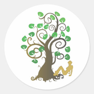 Sticker Rond Tombé de l'arbre généalogique