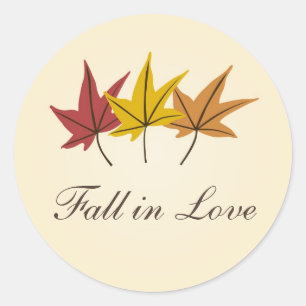 Sticker Rond Tomber dans l'amour Fête des mariées ou Mariage
