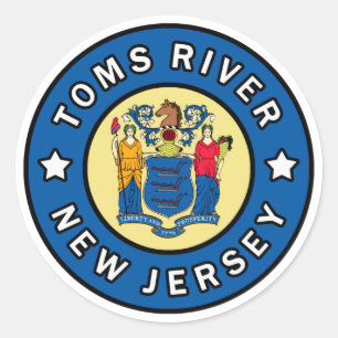 Sticker Rond Toms River New Jersey