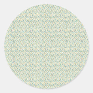 Sticker Rond Tonalité sophistiquée des années 1940 : sarcelle p