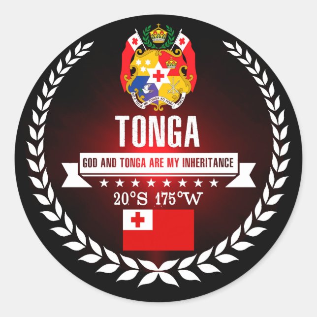 Sticker Rond Tonga (Devant)