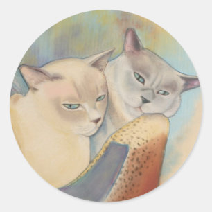 Sticker Rond Tonkinese Precious & Romeo