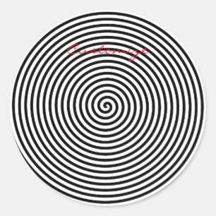 Sticker Rond Tonnerre-anse d'hypnose ronde