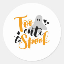 Too Cute To Spook Ghost Halloween Funny Hoodie