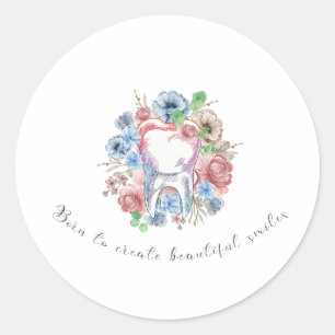Sticker Rond Tooth - Né pour créer un beau sourire