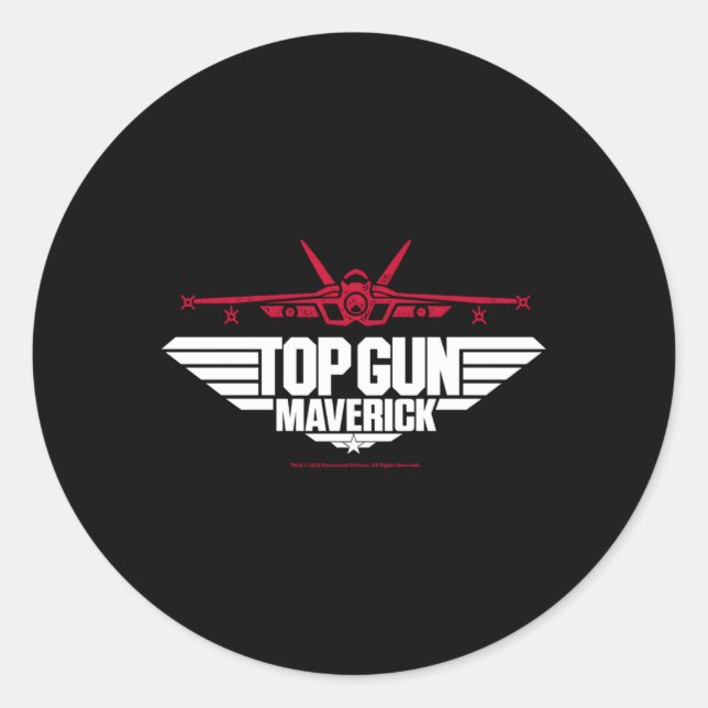 Sticker Rond Top Gun Maverick Fighter Jet (Devant)