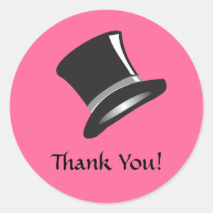 Sticker Rond Top Hat