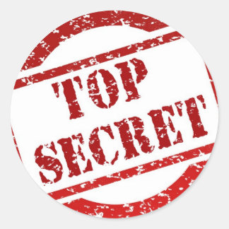 Sticker Rond Top secret