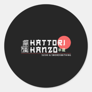 Sticker Rond Tori Hanzo Sushi Et Swordsmier