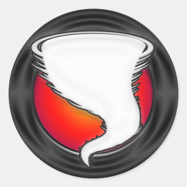 Sticker Rond Tornade blanche (Devant)