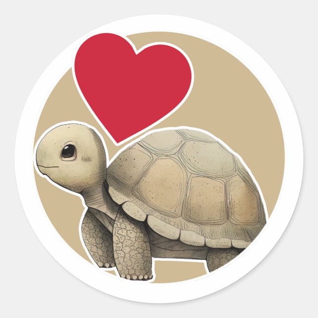 Sticker Rond Tortue (Devant)