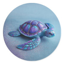 Tortue bleu sarcelle – Cadeau minimal d'animal mar