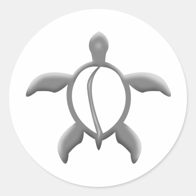 Sticker Rond tortue métallique (Devant)
