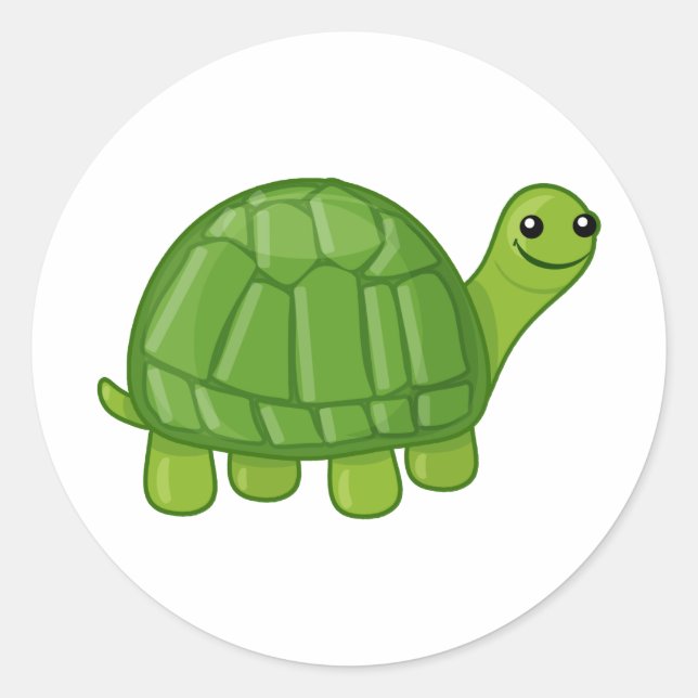 Sticker Rond Tortue mûre (Devant)
