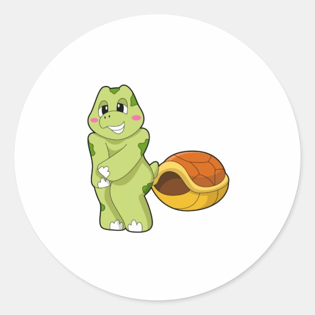 Sticker Rond Tortue sans Shell Shy.PNG (Devant)
