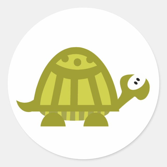 Sticker Rond Tortue verte (Devant)