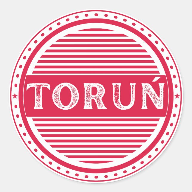Sticker Rond Toruń City Pride Emblem – Polish Identity (Devant)