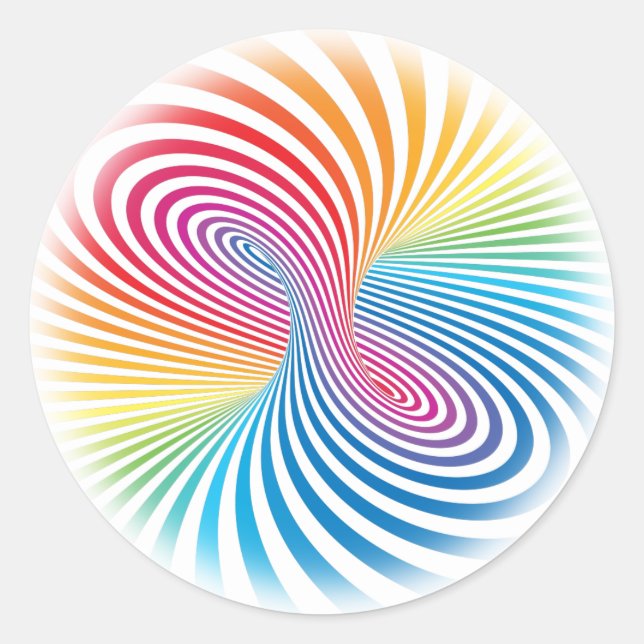 Sticker Rond Torus rayé. illusion optique de mouvement sans fin (Devant)