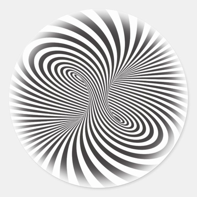 Sticker Rond Torus rayé. illusion optique de mouvement sans fin (Devant)