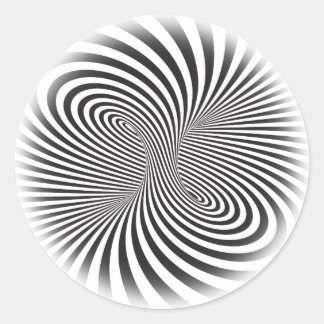 Sticker Rond Torus rayé. illusion optique de mouvement sans fin