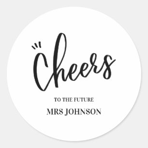 Sticker Rond Tostes minimalistes à la future MME Enterrement de