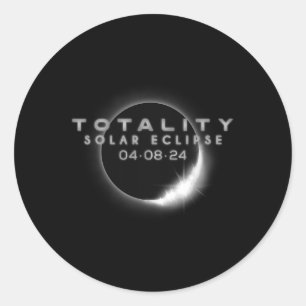 Sticker Rond Total Éclipse Solaire 04.08.2024 Totalité 2