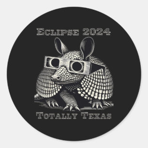 Sticker Rond Total Solaire Eclipse 2024 Totalement Texas