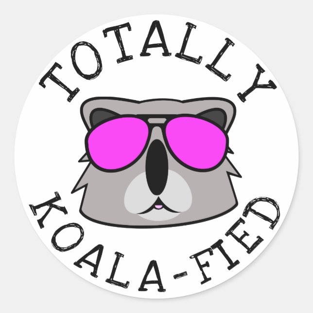 Sticker Rond Totalement Koalafié (Devant)