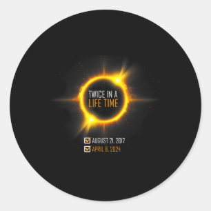 Sticker Rond Totalité 04 08 24 Total Solaire Eclipse 2024 8