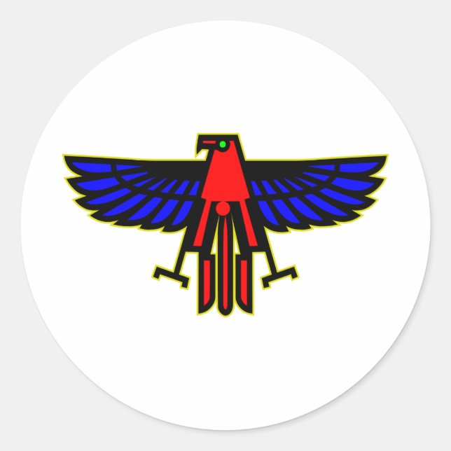 Sticker Rond Totem indien de Thunderbird (Devant)