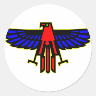 Sticker Rond Totem indien de Thunderbird