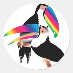 Sticker Rond Toucans de Tou