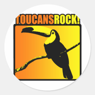 Sticker Rond Toucans Rock !