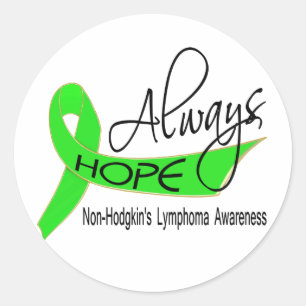 Sticker Rond Toujours espérer le lymphome de non-Hodgkin