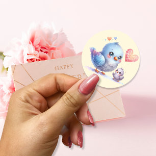 Sticker Rond Toujours ma mère - Bird maman & Baby