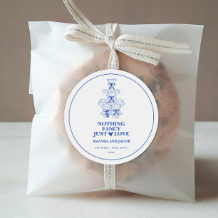 Sticker Rond Tour de champagne bleu Rien de fantaisiste juste d