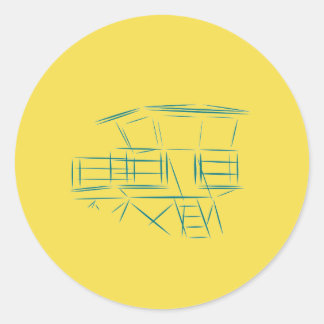 Sticker Rond Tour de garde-vie classique