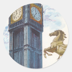 Sticker Rond Tour de l'horloge Big Ben au Palais de Westminster
