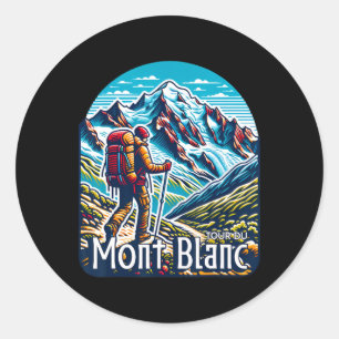 Sticker Rond Tour Du Mont Blanc Tmb Suisse Italie France Al
